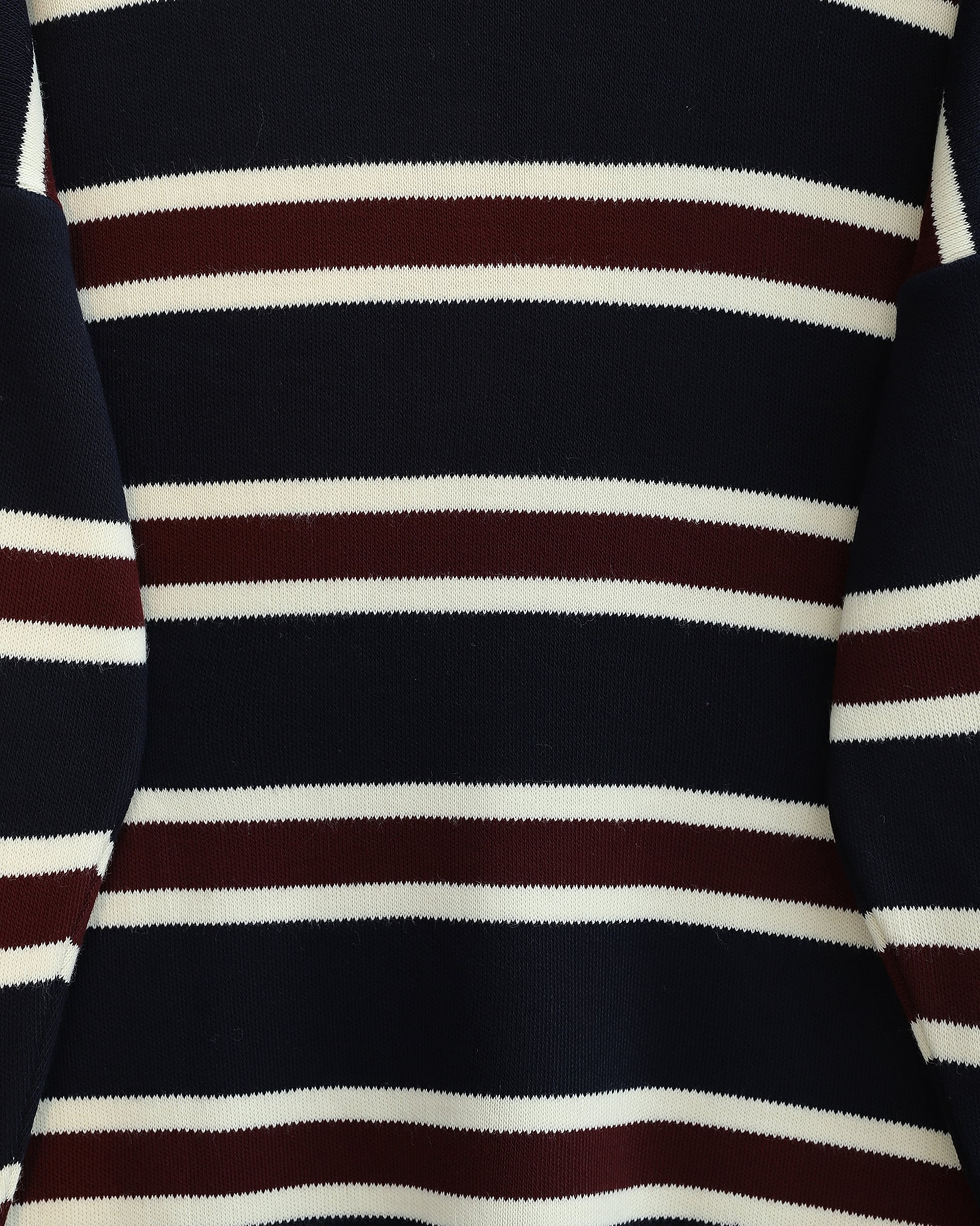 Colorful Striped Casual Knit Tunic - Navy - Podyumplus - by Peralane - photo 5