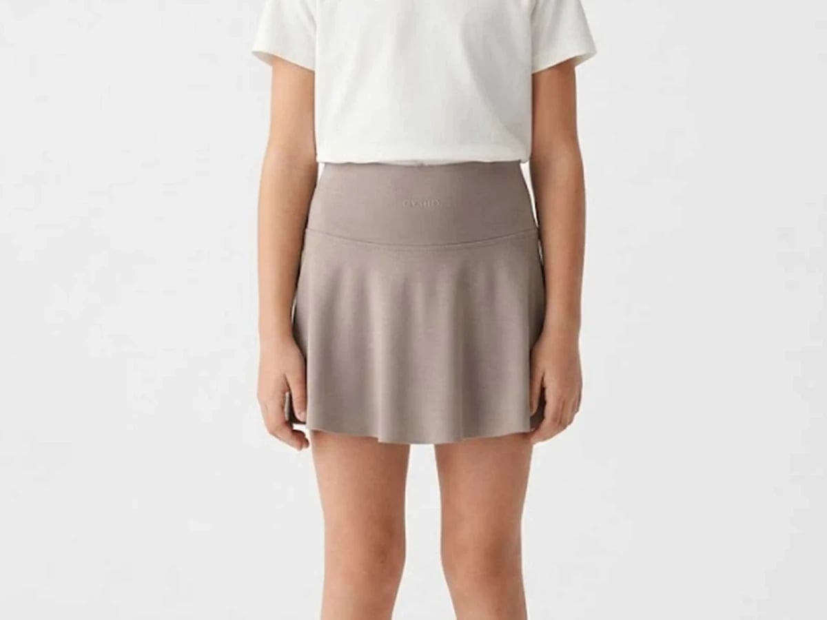 Printed Girls' Skort in Beige, Pack of 5 - Langa - by Peralane