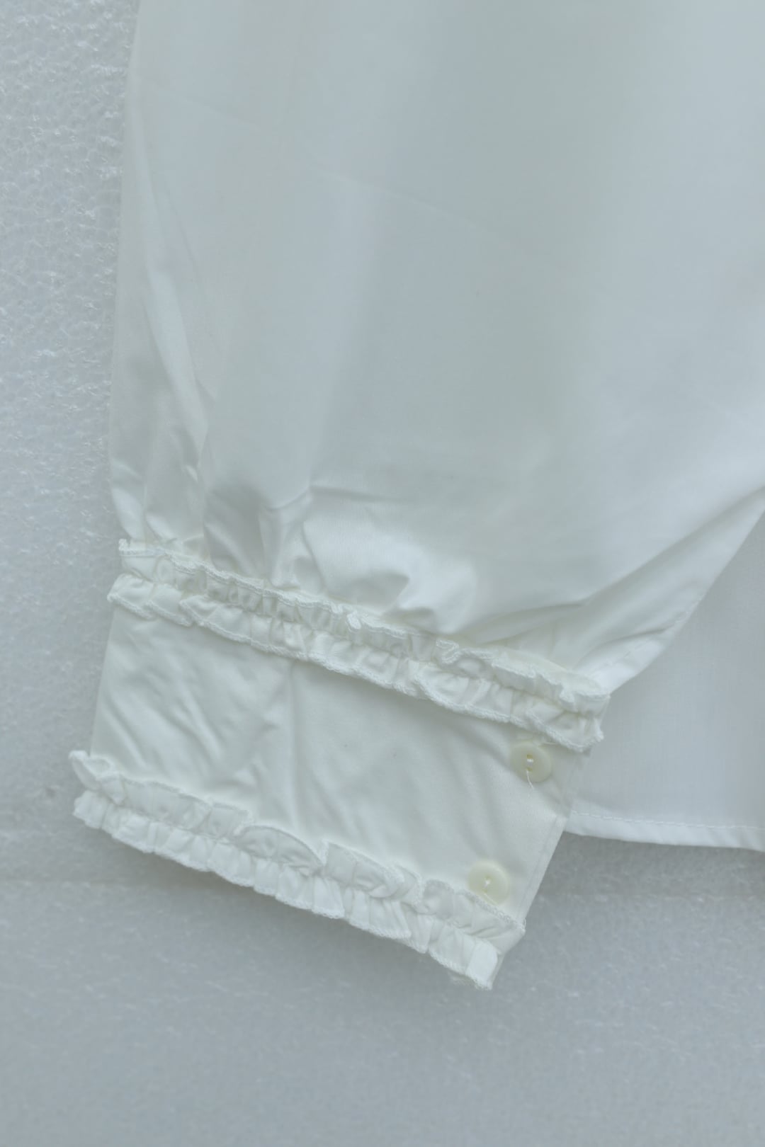 White Peter Pan Collar Ruffled Balloon Sleeve Poplin Blouse - Podyumplus - by Peralane - photo 8