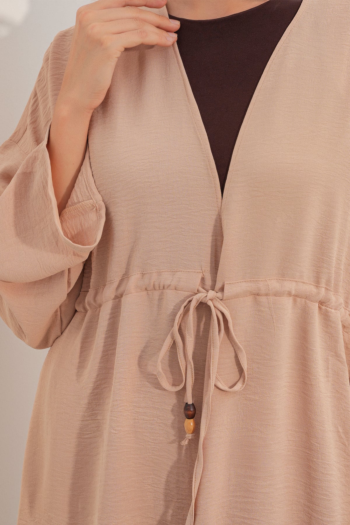 Women's Beige Kimono and Trousers Co-ord Set 30101 - Bigdart - by Peralane - photo 4