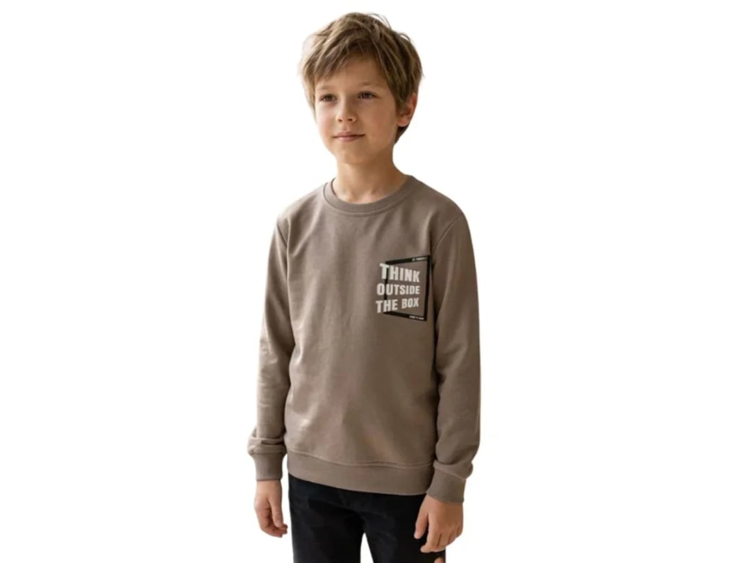 Think Printed Brushed 3-Thread Sweatshirt - Tanem Kids - by Peralane