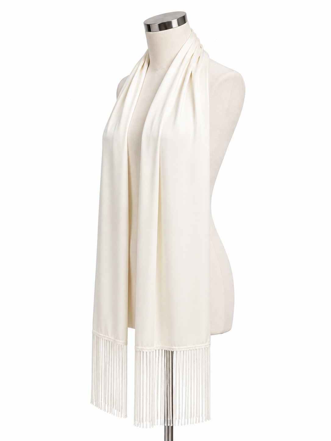 Ecru Fringed Shawl Scarf 170x16 cm - Nesvay - by Peralane - photo 5
