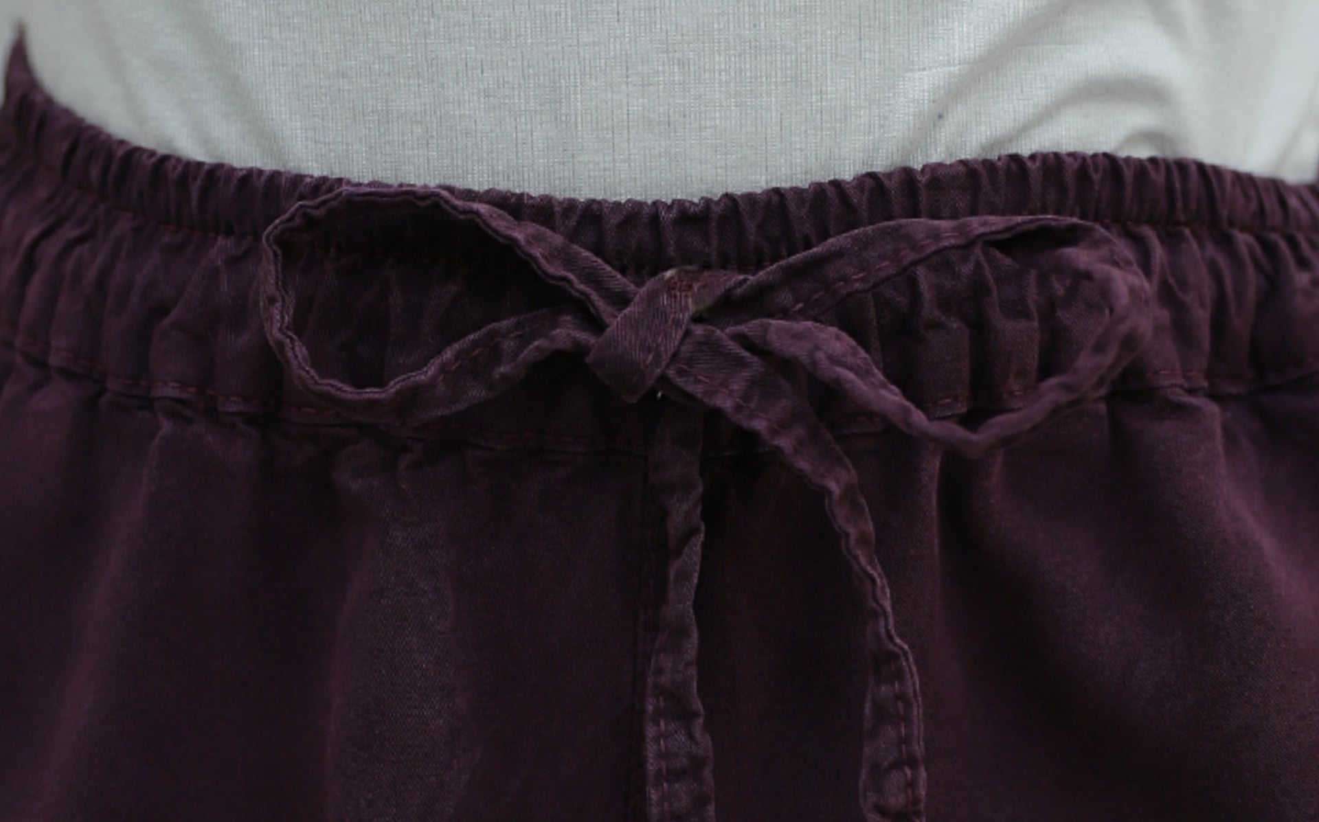 Elasticated Waist Drawstring Wide-Leg Tencel Jeans Trousers - Plum - Podyumplus - by Peralane - photo 5