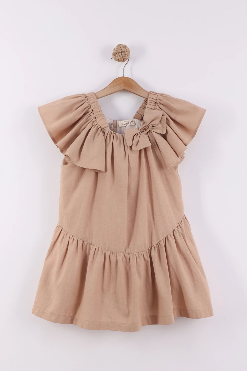 Bow Linen Dress for Girls - Serkon Baby - by Peralane