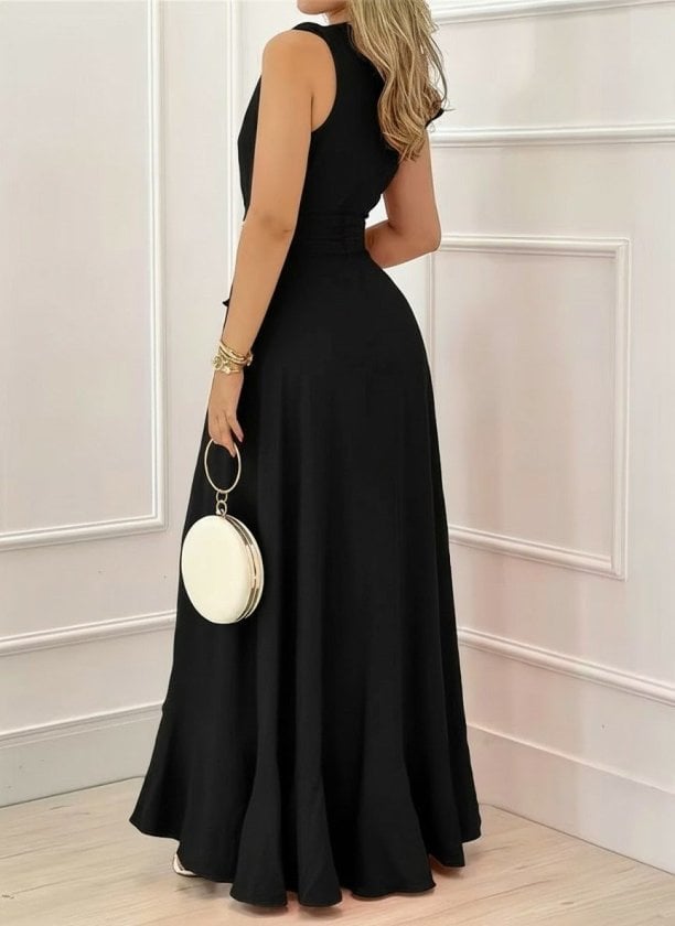 Women's Sleeveless Wrap Maxi Dress with Ruffle Trim - Janes - by Peralane - photo 3