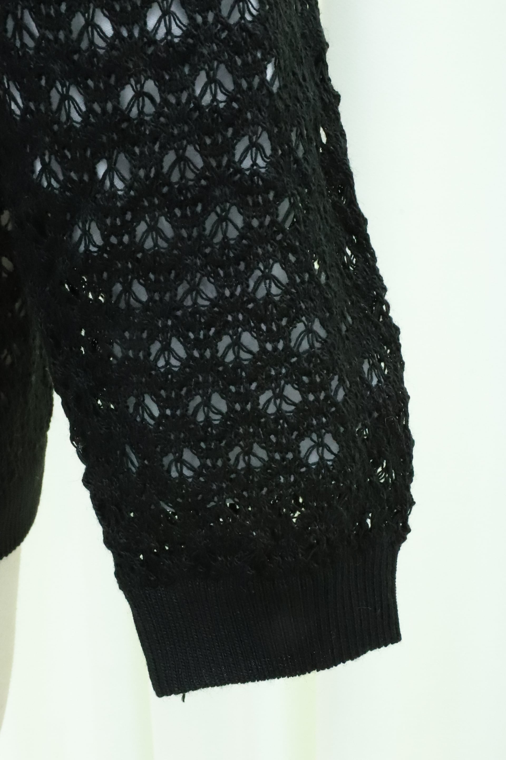 Open-Knit Black Cardigan - Podyumplus - by Peralane - photo 8