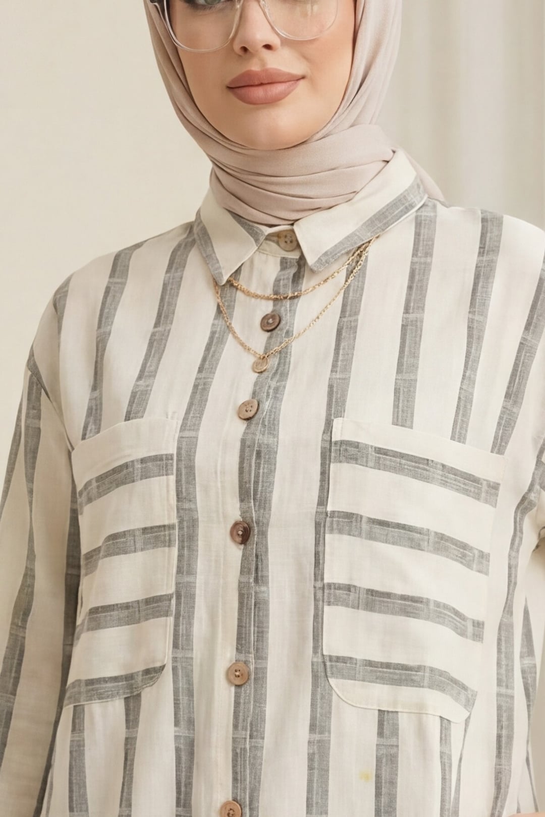 Tassel Hem Shirt - Beige - Podyumplus - by Peralane - photo 5