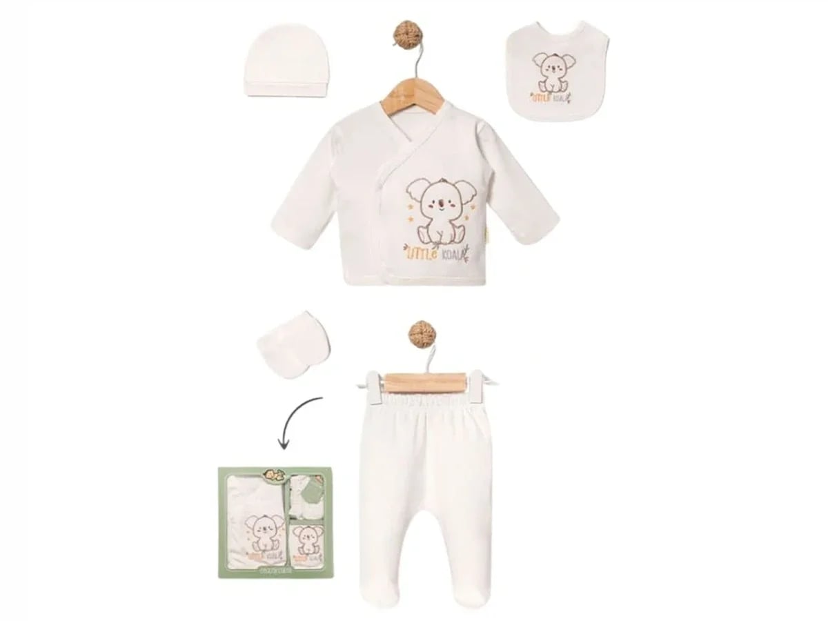 Koala Print 5-Piece Hospital Exit Baby Set for Newborn Boys - Baby Zuhu - by Peralane