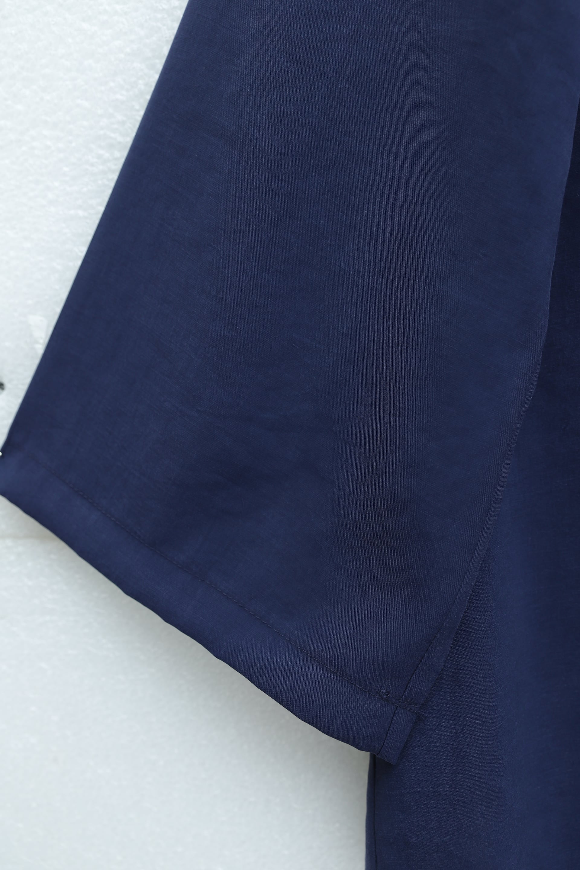 Navy Modal Two-Piece Set with Side Collar and Belted Waist for Women - Podyumplus - by Peralane - photo 6