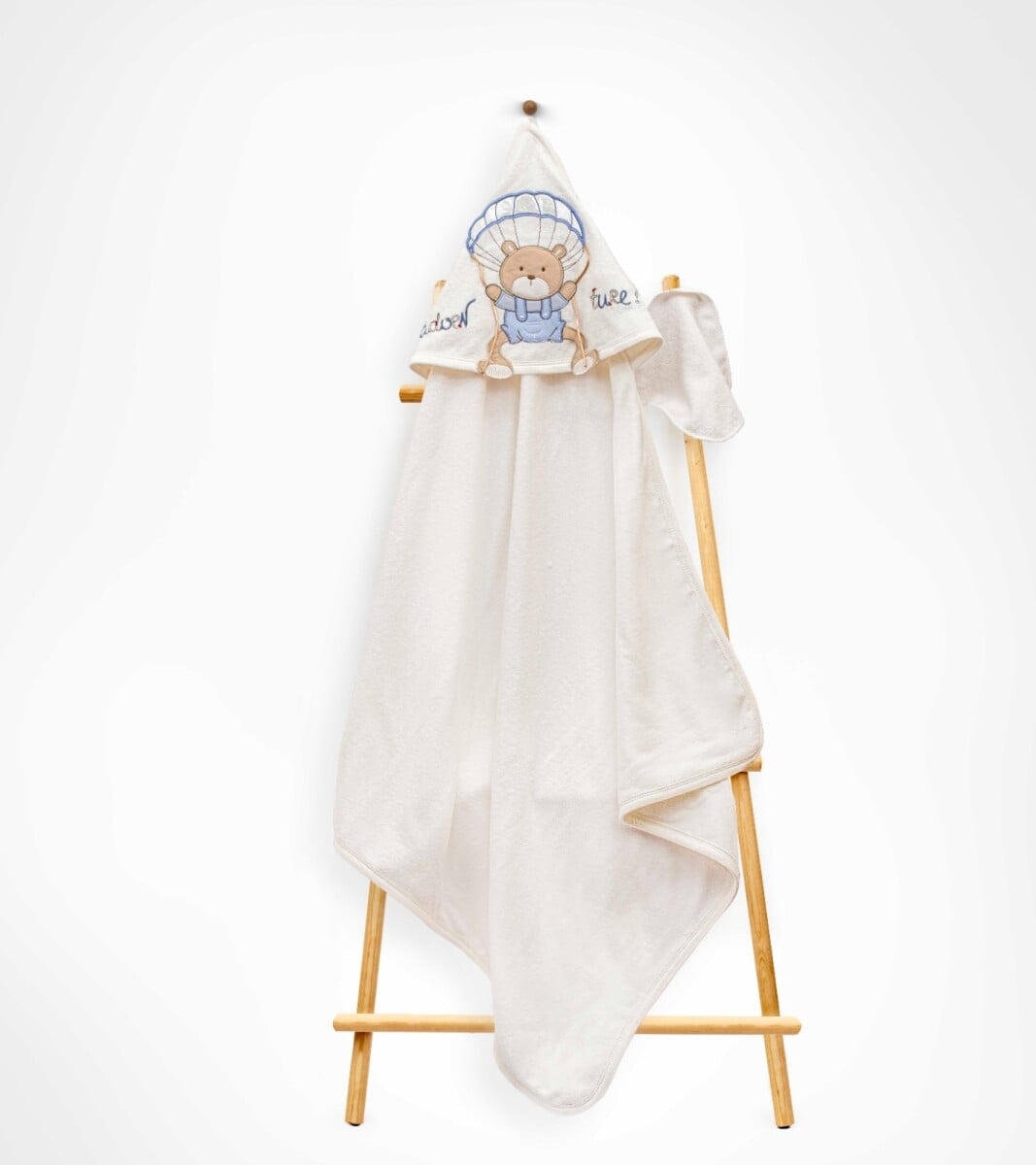 Unisex Kids 2-Piece Hooded Towel and Bath Bag Set 85x80 - Babyline - by Peralane
