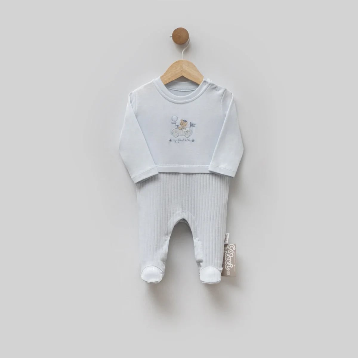 Baby Rompers - 252596 (Light Blue, Pack of 3) - Flexi Baby - by Peralane