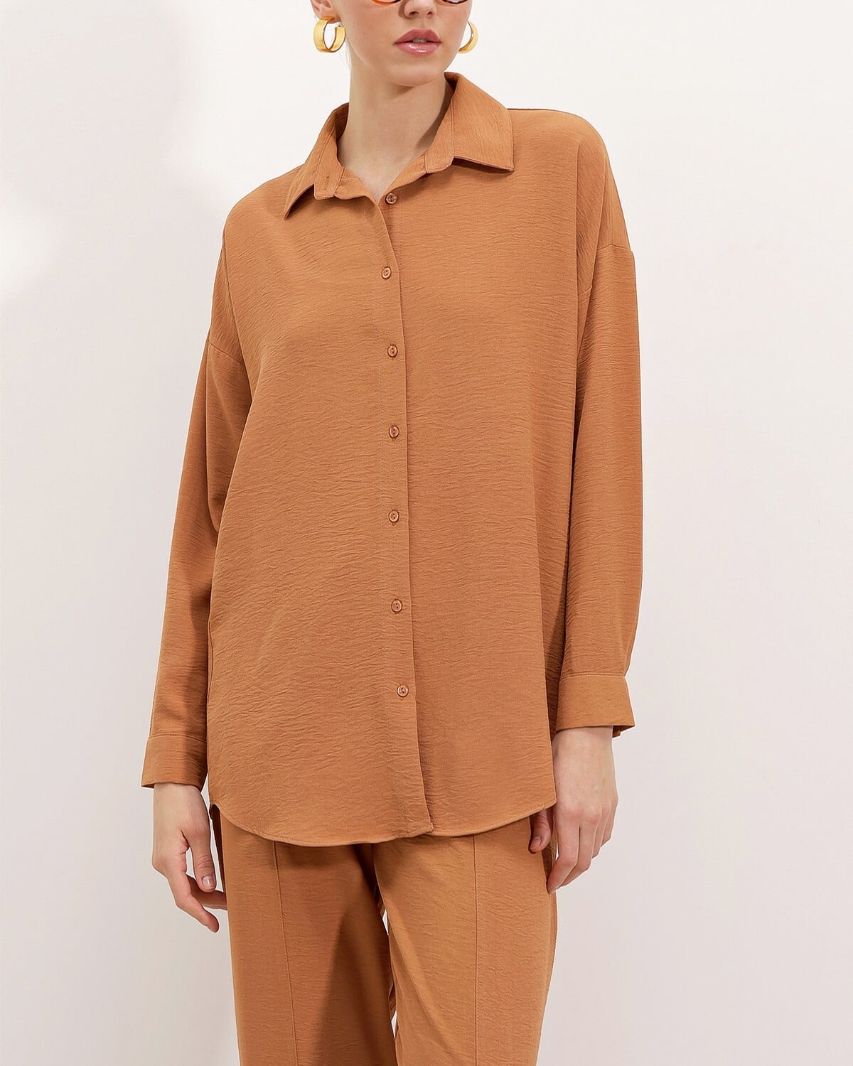 Oversize Two-Piece Lounge Set - Tan - Bigdart - by Peralane - photo 3