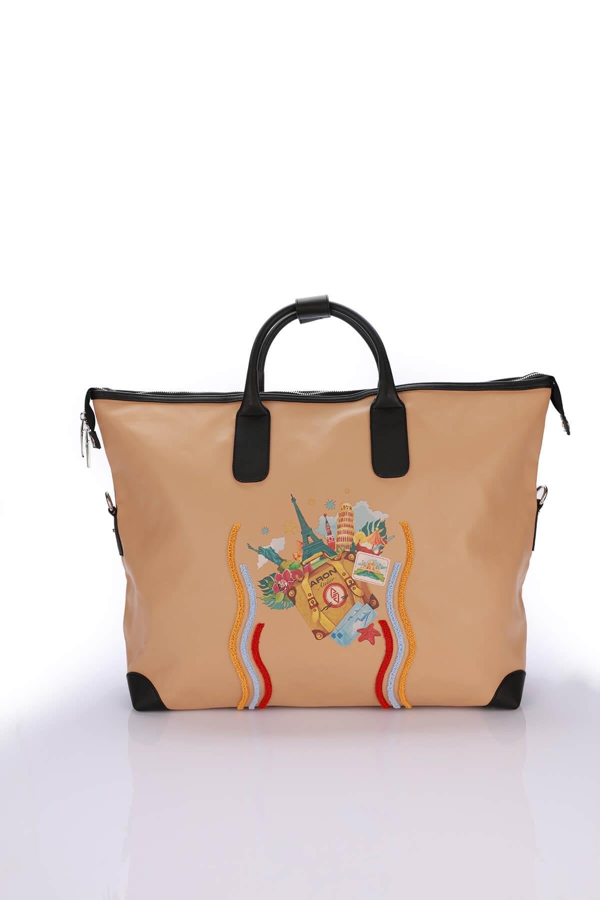 Massima Dark Beige Travel Bag - Aron Atelier - by Peralane