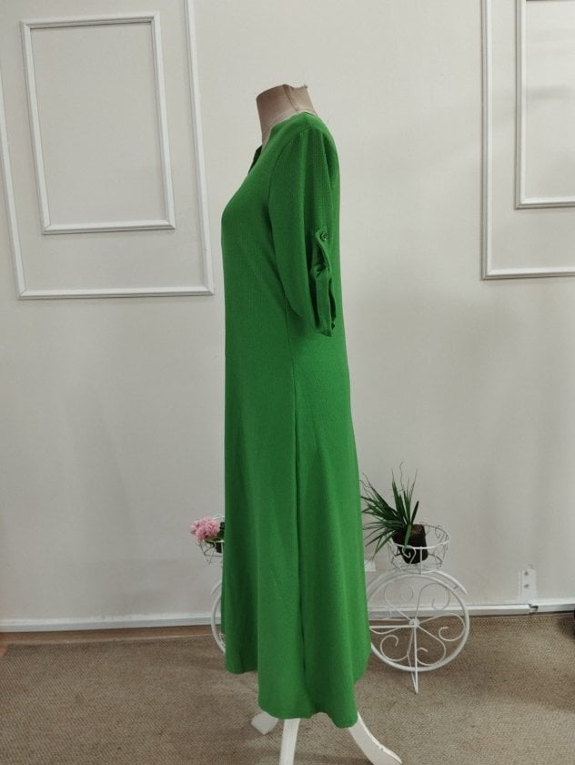 Women's Short Sleeve V-Neck Crepe Midi Dress - Janes - by Peralane - photo 5