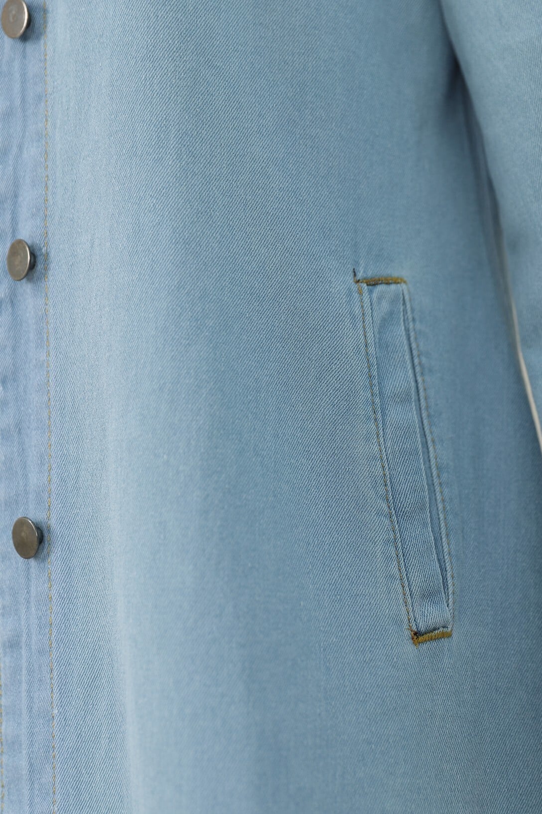 Light Blue Long Denim Jacket with Elasticated Cuffs - Podyumplus - by Peralane - photo 6