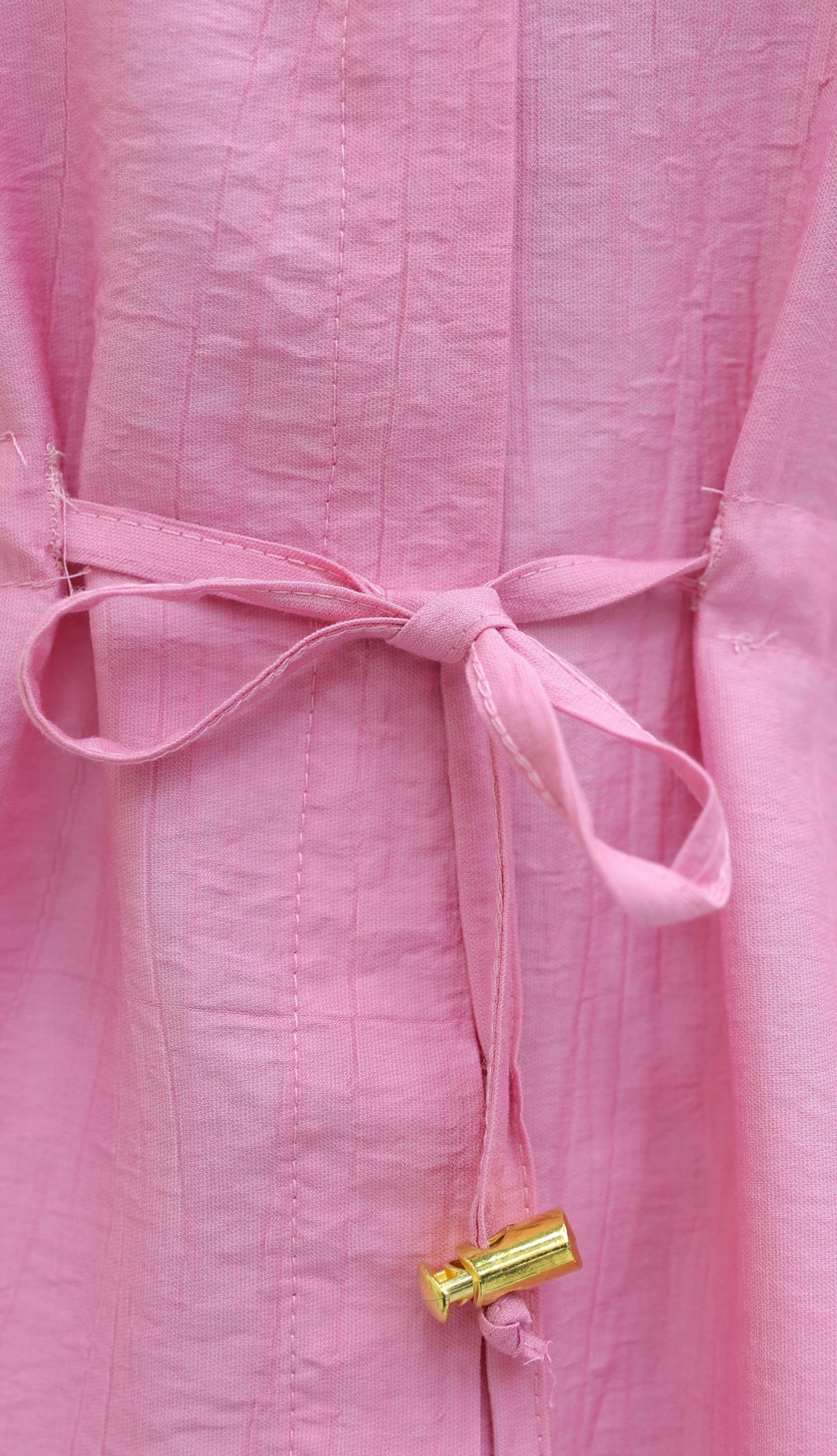 Tunnel Lace-Up Waist Elastic Pants Cotton Crinkle Two-Piece Set - Fuchsia - Podyumplus - by Peralane - photo 6
