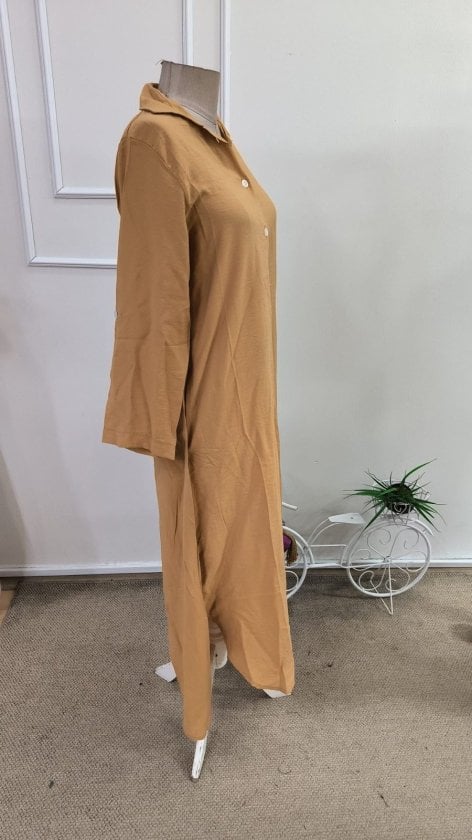 Women's Long-Sleeved Collared Button-Front Relaxed Fit Dress - Janes - by Peralane - photo 5