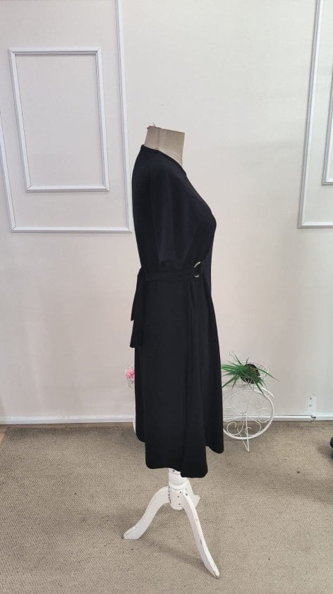 Women's Short Sleeve Round Neck Side Clip Detail Short Modal Dress - Janes - by Peralane - photo 6