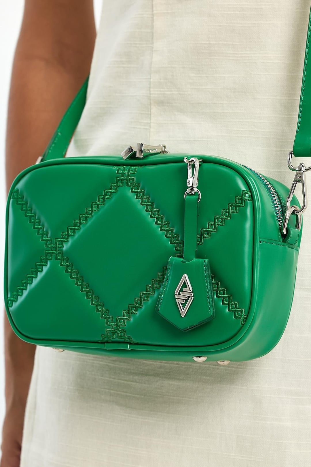 Cube Grass Green Women's Shoulder Bag 5993 - Aron Atelier - by Peralane