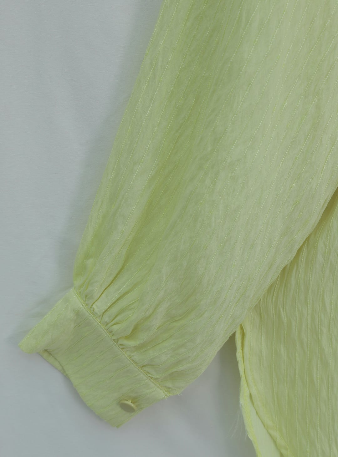 Belted Sequin Detail Buttoned Blouse - Light Yellow - Podyumplus - by Peralane - photo 6
