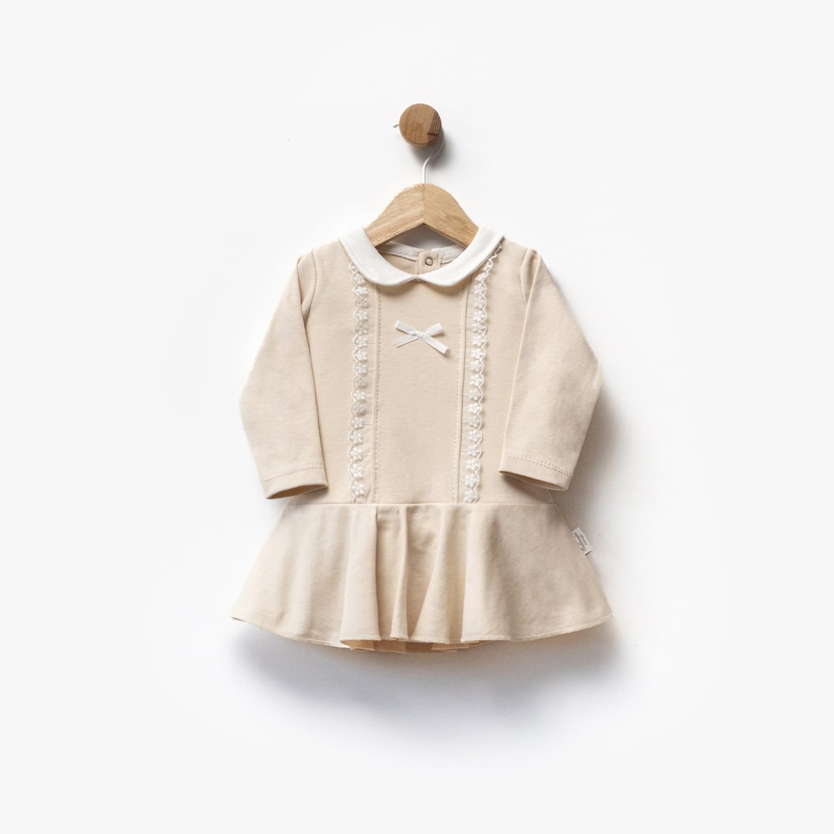 Baby Girls Pleated Knit Dress with Peter Pan Collar - Pack of 3 - Bebbemini - by Peralane