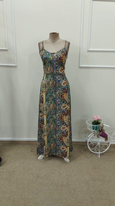 Women's Spaghetti Strap Maxi Dress with Paisley Print - Janes - by Peralane - photo 6