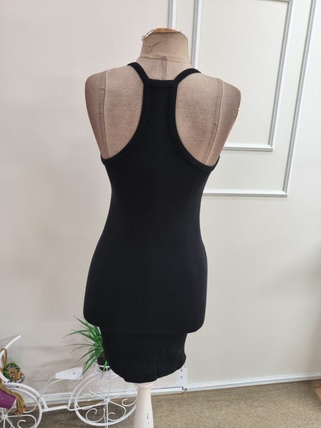 Women's Sleeveless Deep V-Neck Bodycon Mini Dress - Janes - by Peralane - photo 6