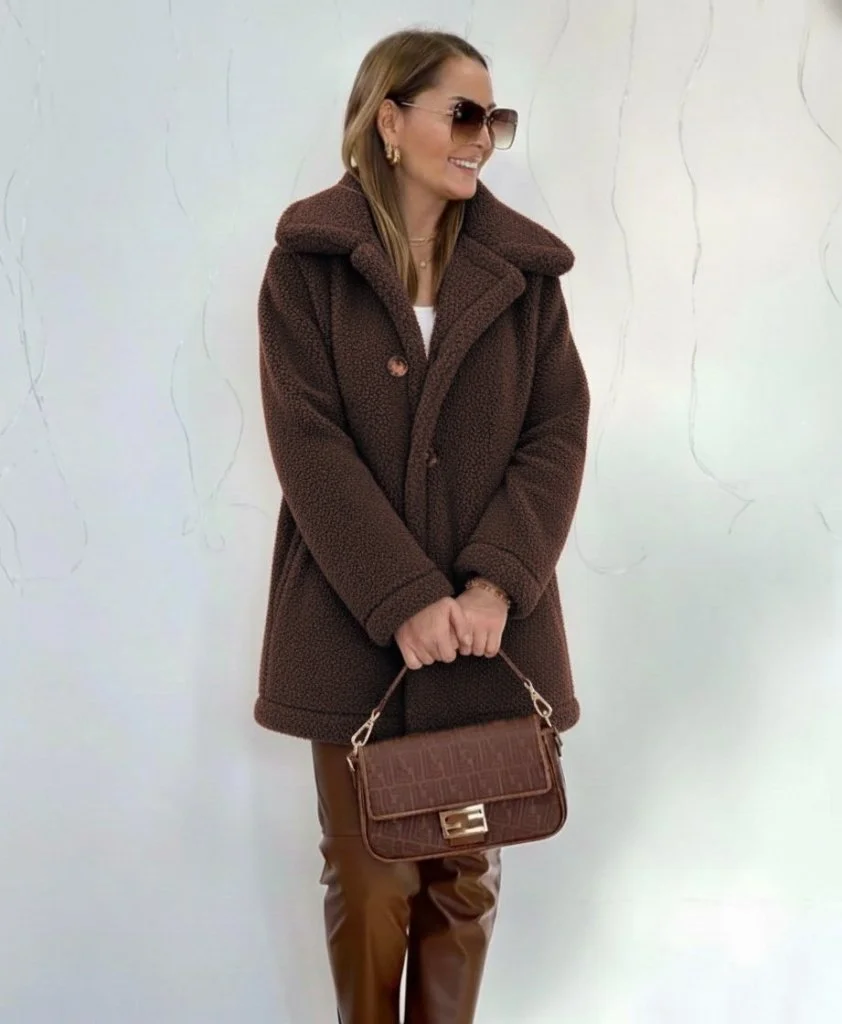 Women's Long Sleeve Collared Button-Front Welsoft Coat - Janes - by Peralane - photo 3