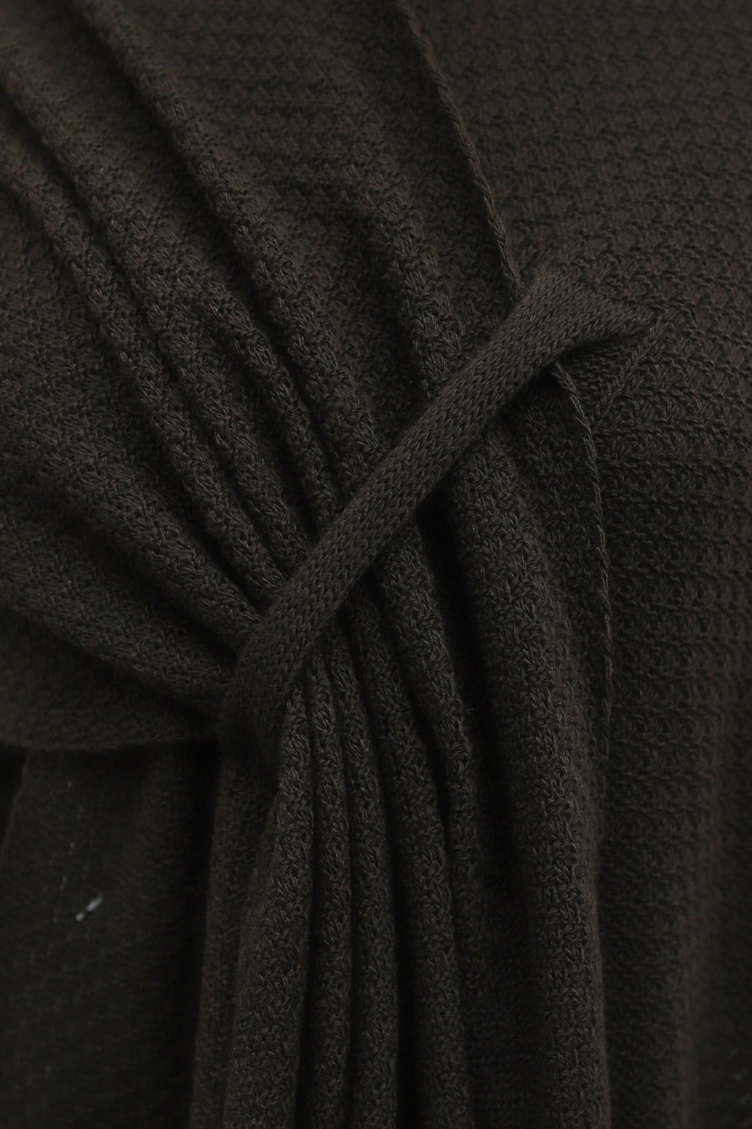 Relaxed Fit Daily Knit Poncho - Dark Brown - Podyumplus - by Peralane - photo 8