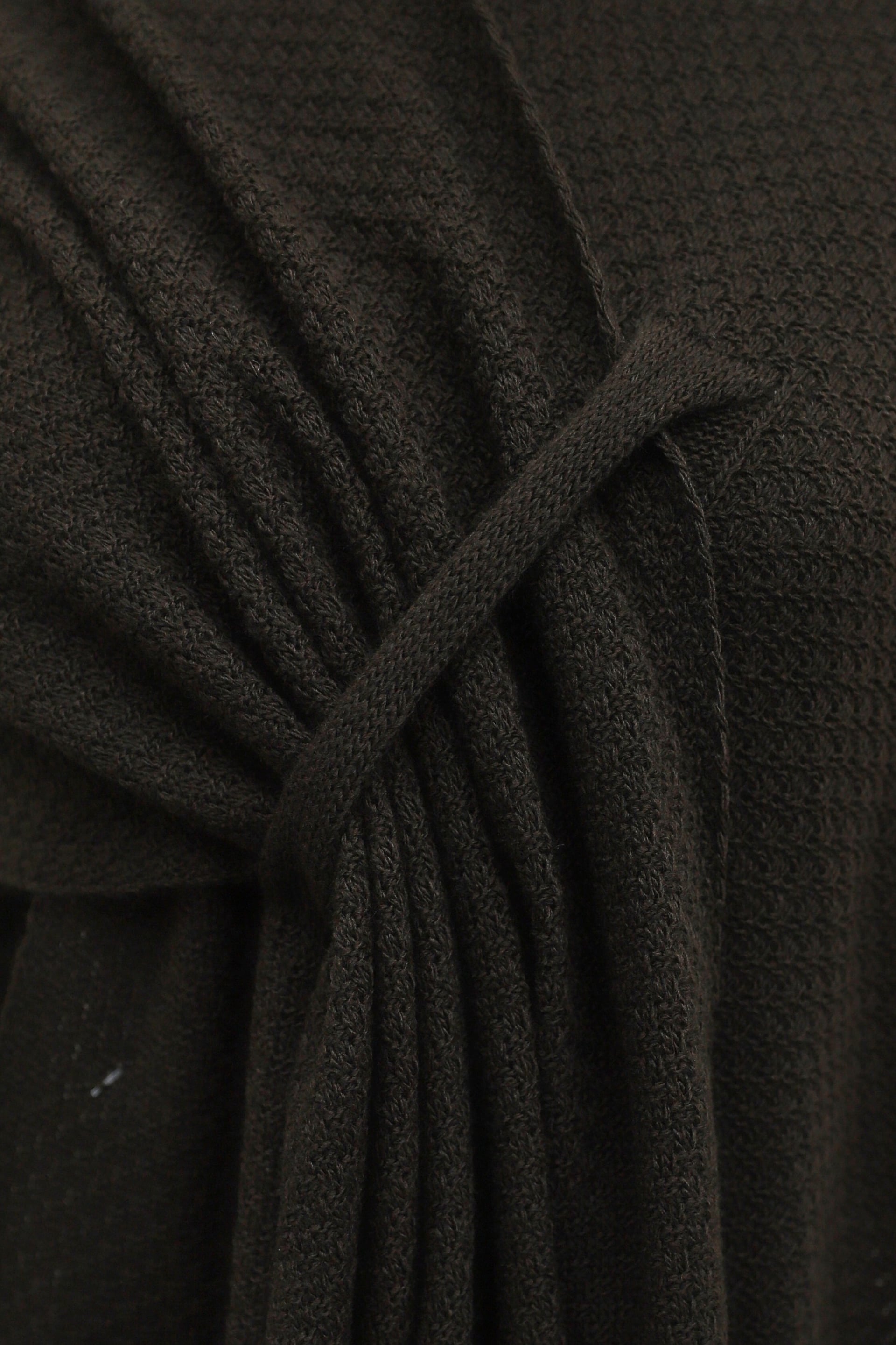Relaxed Fit Daily Knit Poncho - Dark Brown - Podyumplus - by Peralane - photo 8