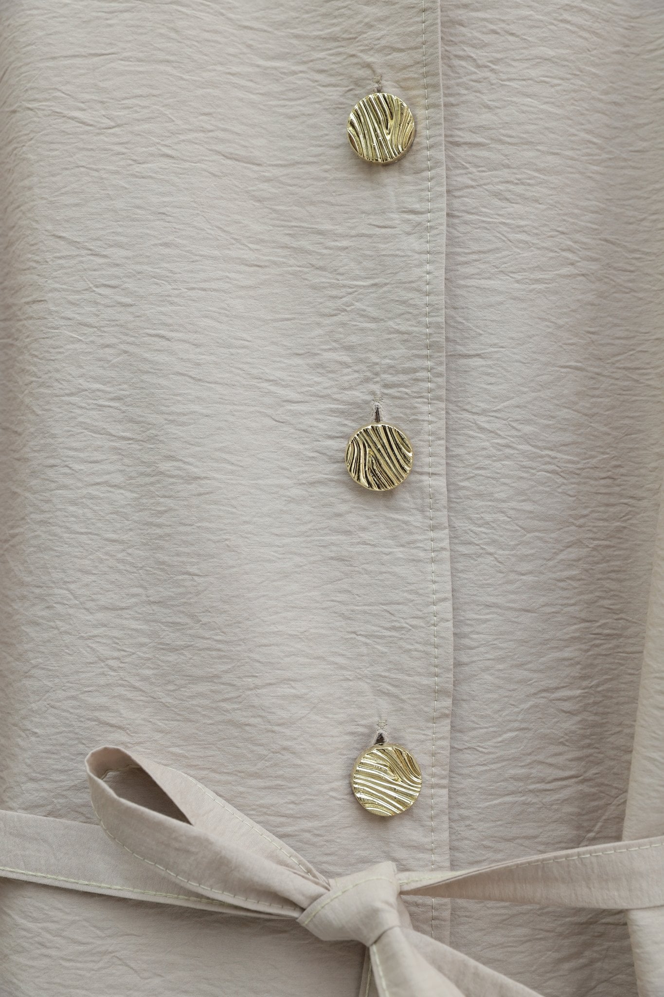 Watermelon Sleeve Tie-Waist Trousers Lena Set - Light Beige - Podyumplus - by Peralane - photo 6