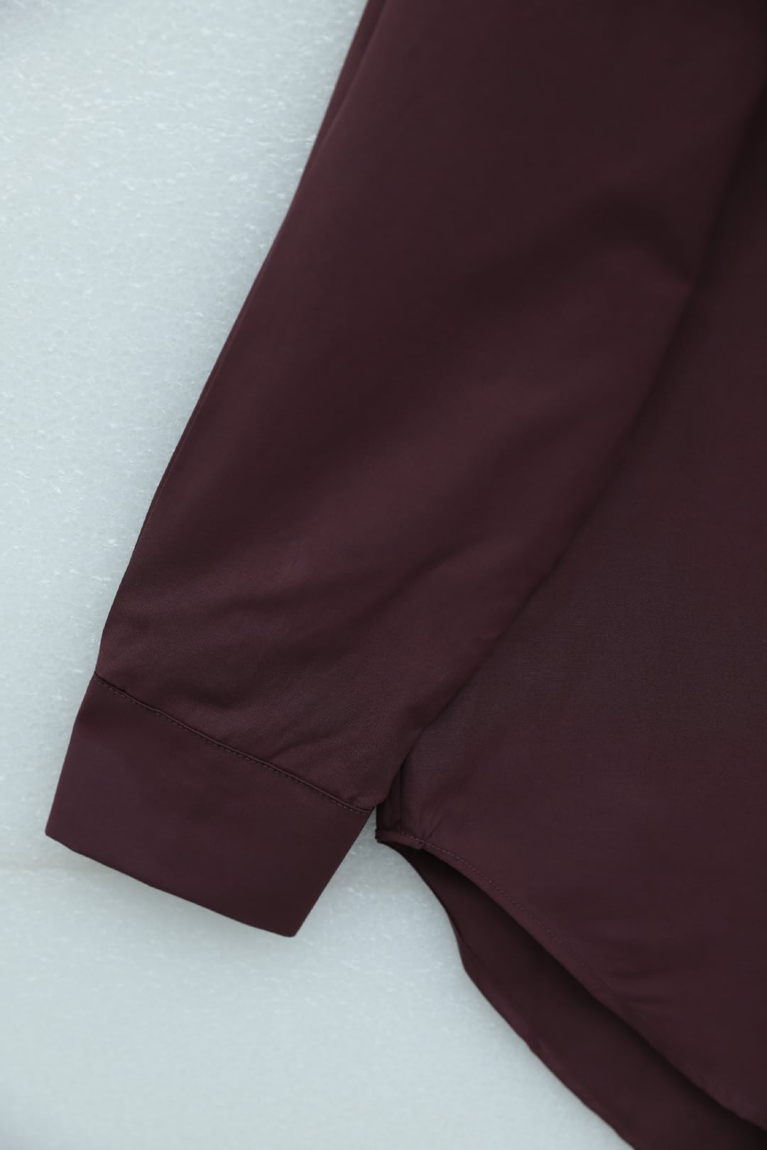 Cape Detail Buttoned Oval Cut Poplin Tunic - Burgundy - Podyumplus - by Peralane - photo 8