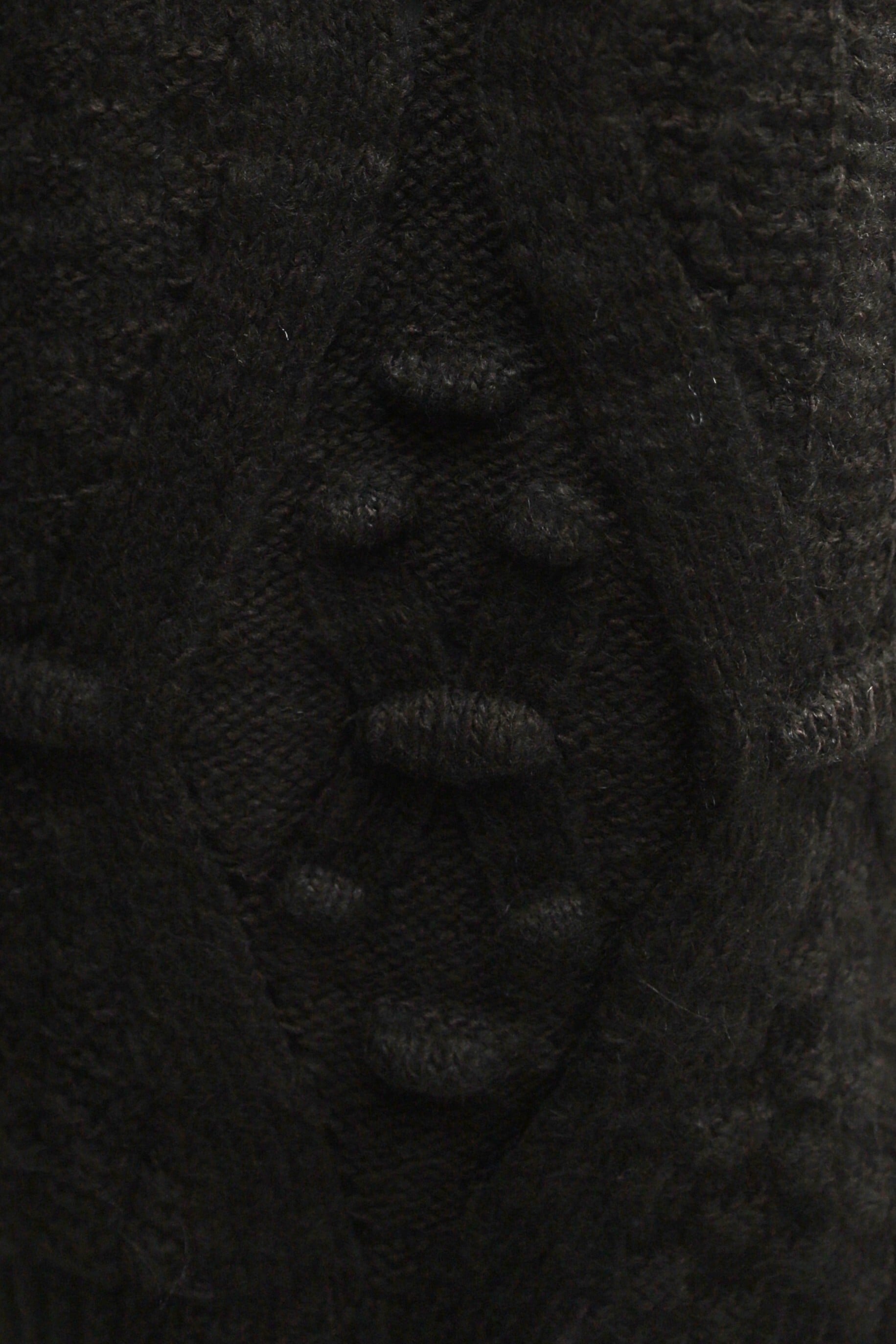 Pom Pom Detail Mid-Length Knit Cardigan - Dark Brown - Podyumplus - by Peralane - photo 8