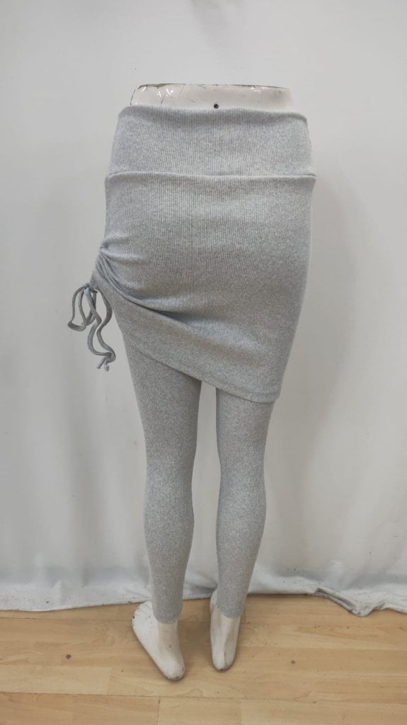 Women's High-Waist Side-Ruched Long Corset Leggings with Skirt Overlay - Janes - by Peralane - photo 8