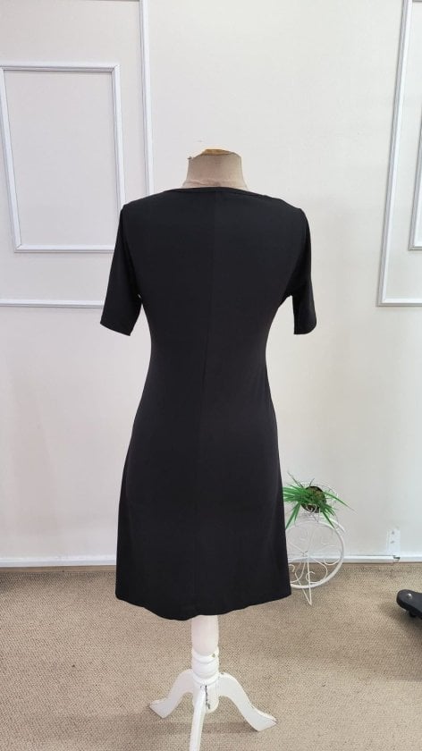 Women's Short Sleeve Bicycle Neck Cat Print Viscose Short Dress - Janes - by Peralane - photo 6