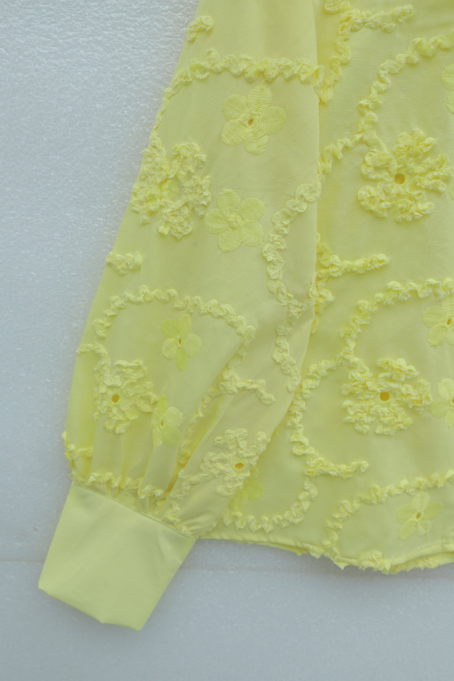 Floral Embroidered Button-Down Mira Blouse - Yellow - Podyumplus - by Peralane - photo 5