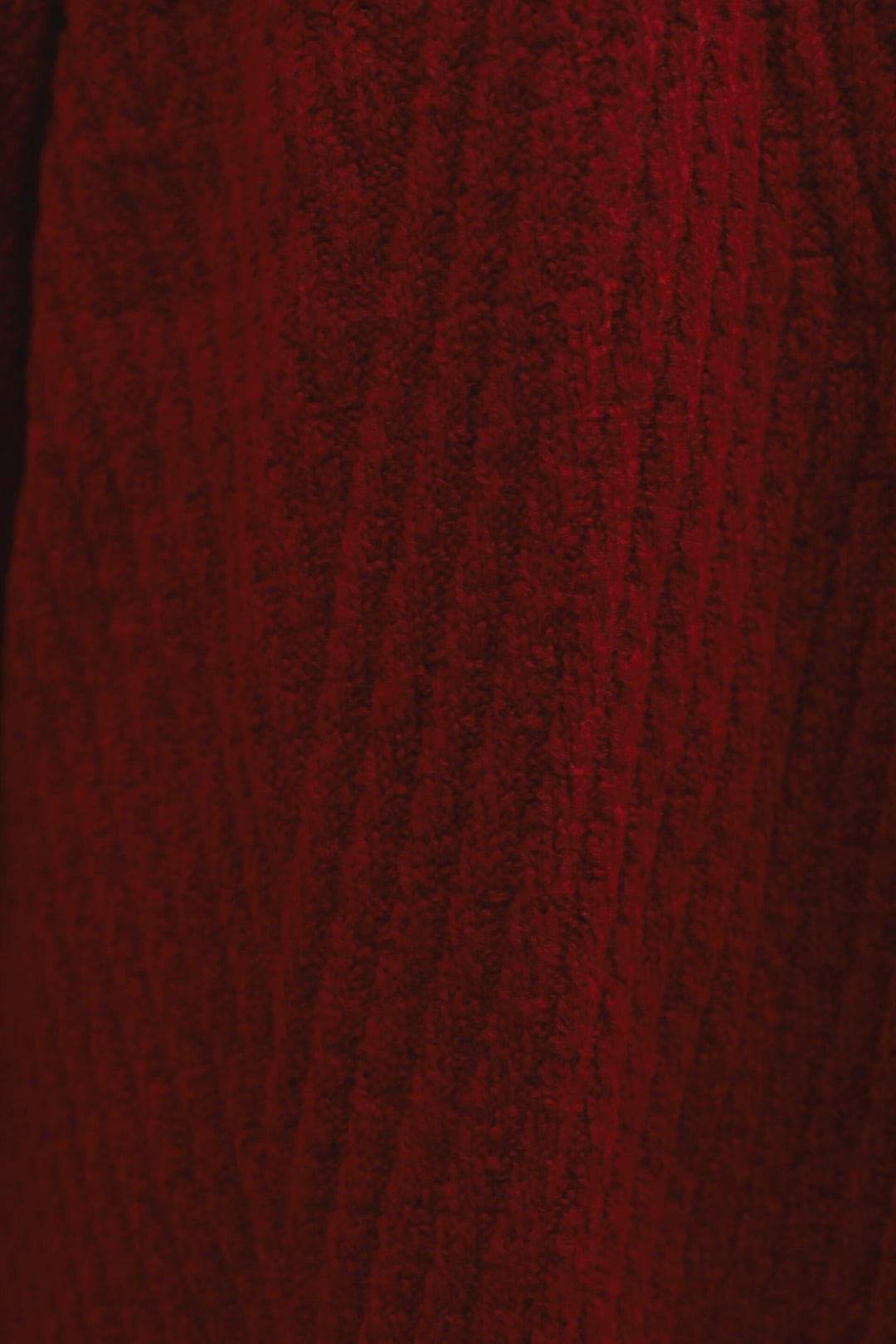 Red Patterned Relaxed Knit Tunic with Crew Neck - Podyumplus - by Peralane - photo 6