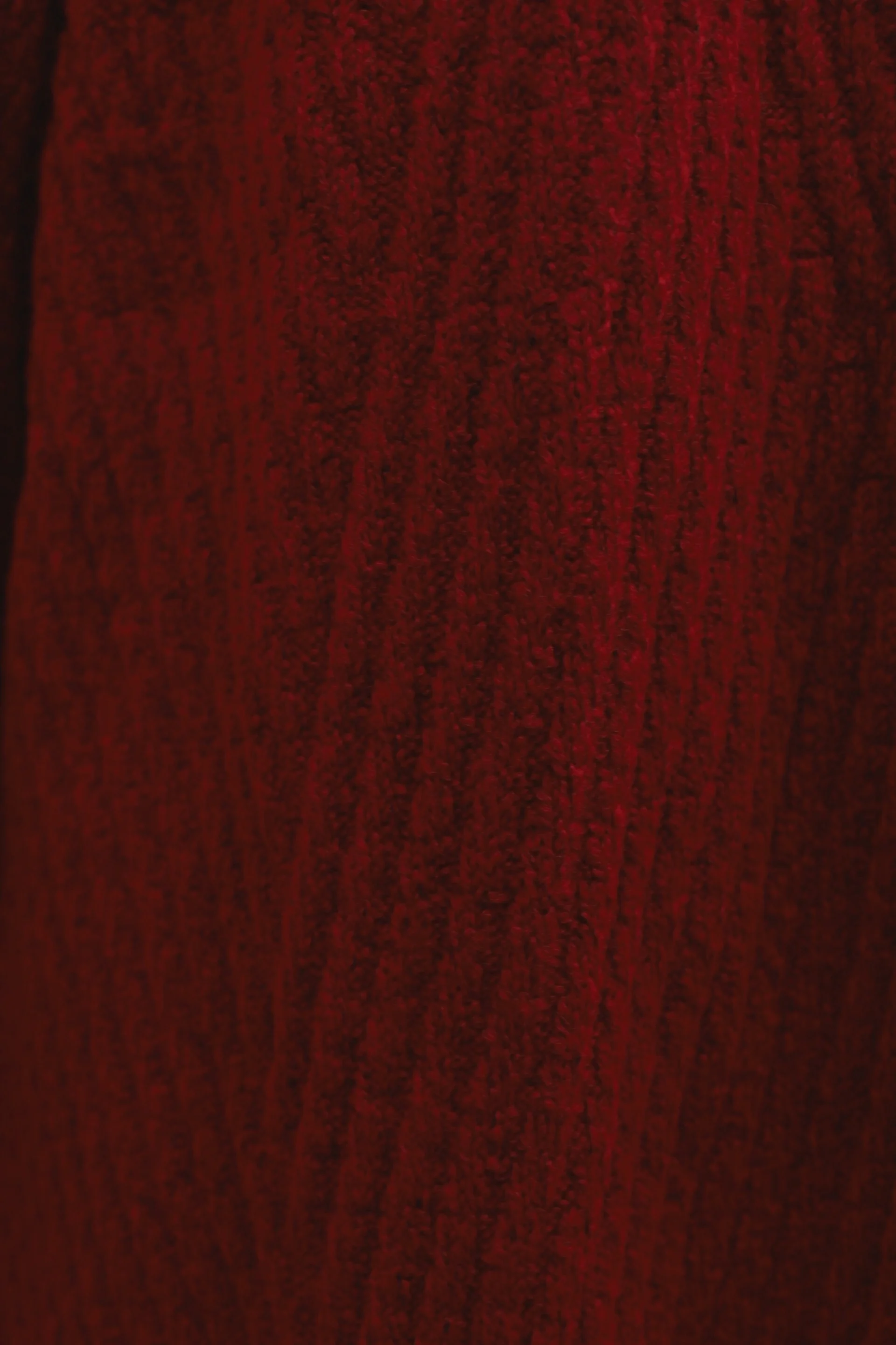 Red Patterned Relaxed Knit Tunic with Crew Neck - Podyumplus - by Peralane - photo 6