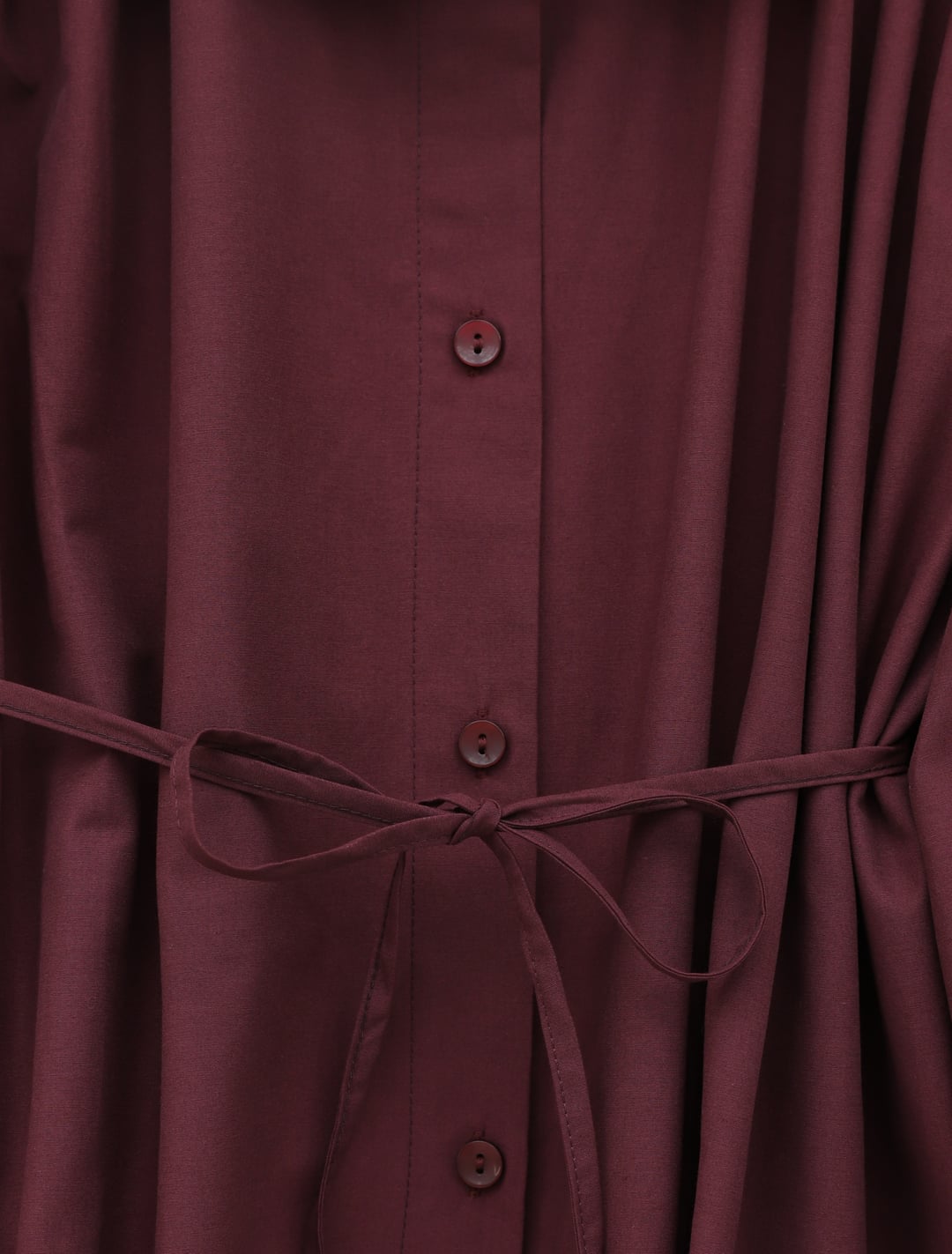 Burgundy Ruffled Shoulder Tie Blouse with Peplum Waist - Podyumplus - by Peralane - photo 5