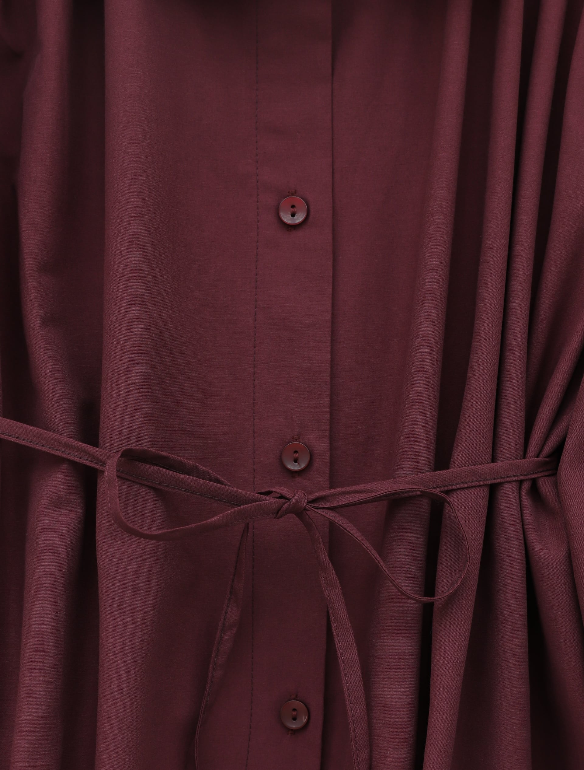Burgundy Ruffled Shoulder Tie Blouse with Peplum Waist - Podyumplus - by Peralane - photo 5