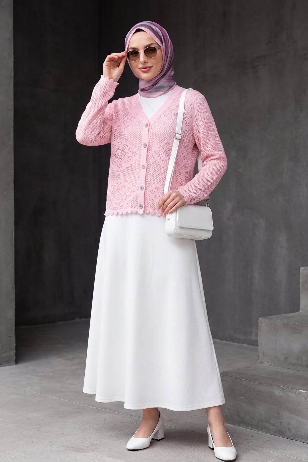 White Scuba Puff Skirt with Elastic Waist - Podyumplus - by Peralane - photo 4
