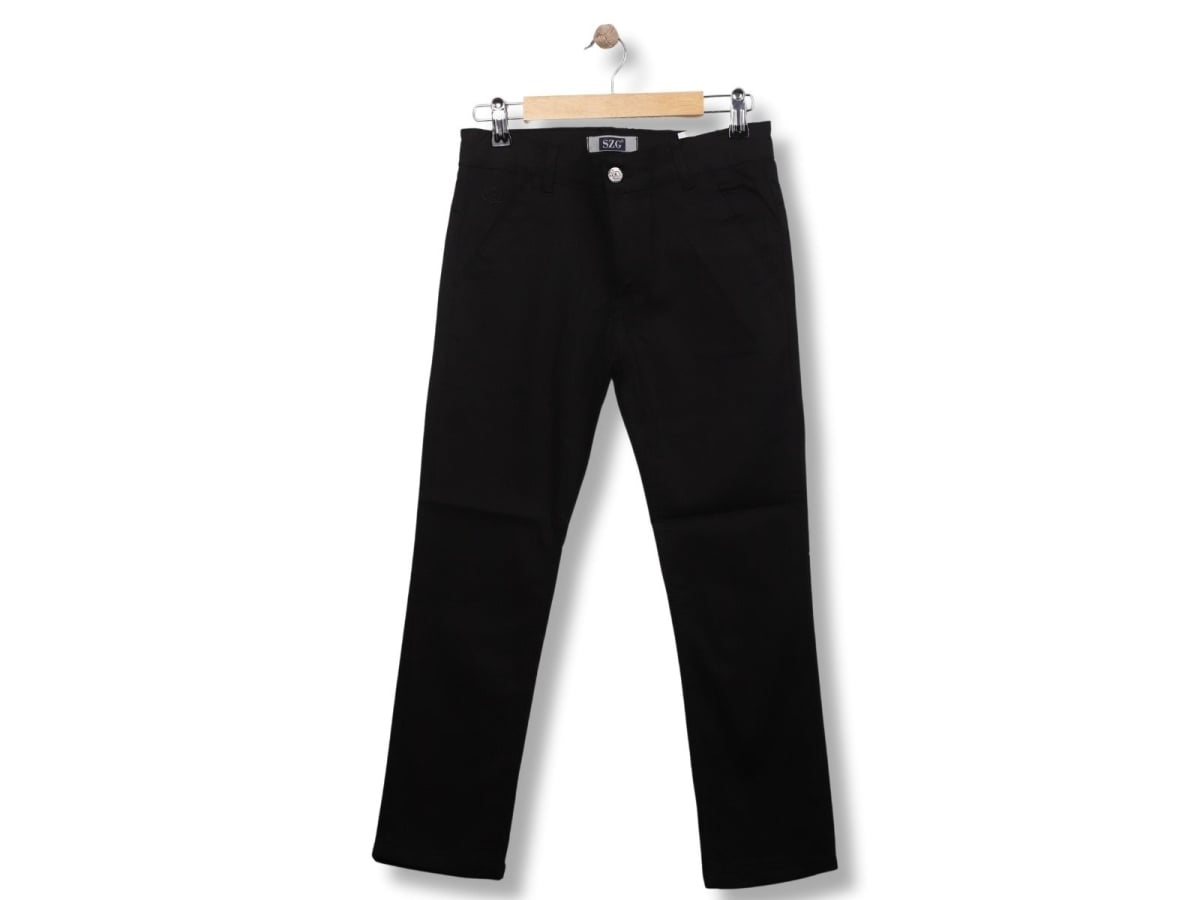 Black Gabardine Boys' School Trousers (4-Pack) - Suzgun - by Peralane