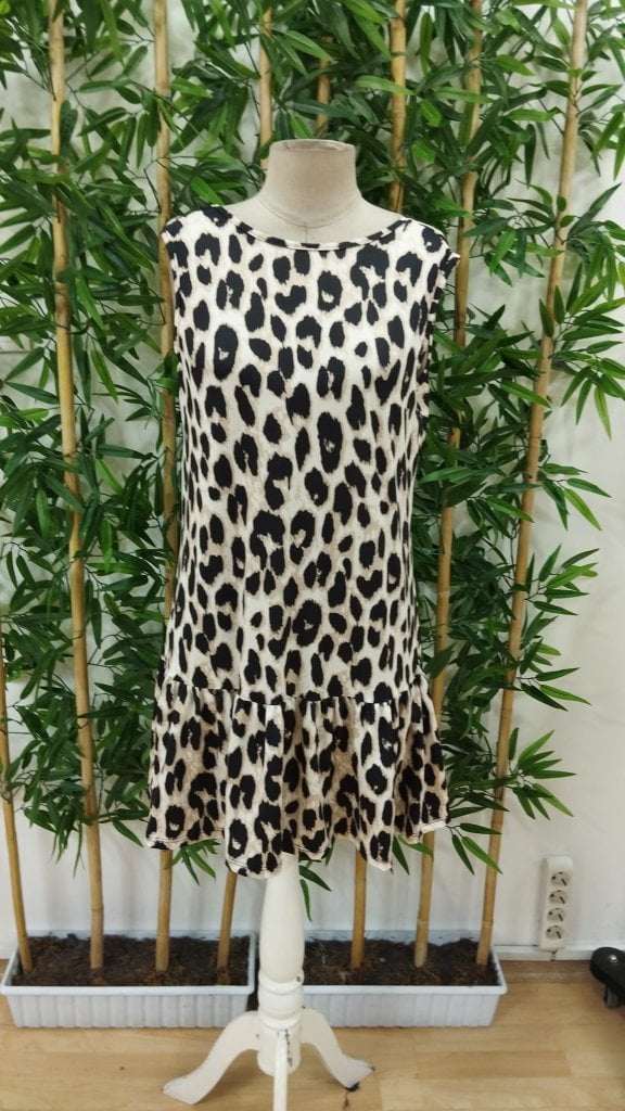 Women's Sleeveless Back-Tie Leopard Print Ruffle Hem Suprem Dress - Janes - by Peralane - photo 6