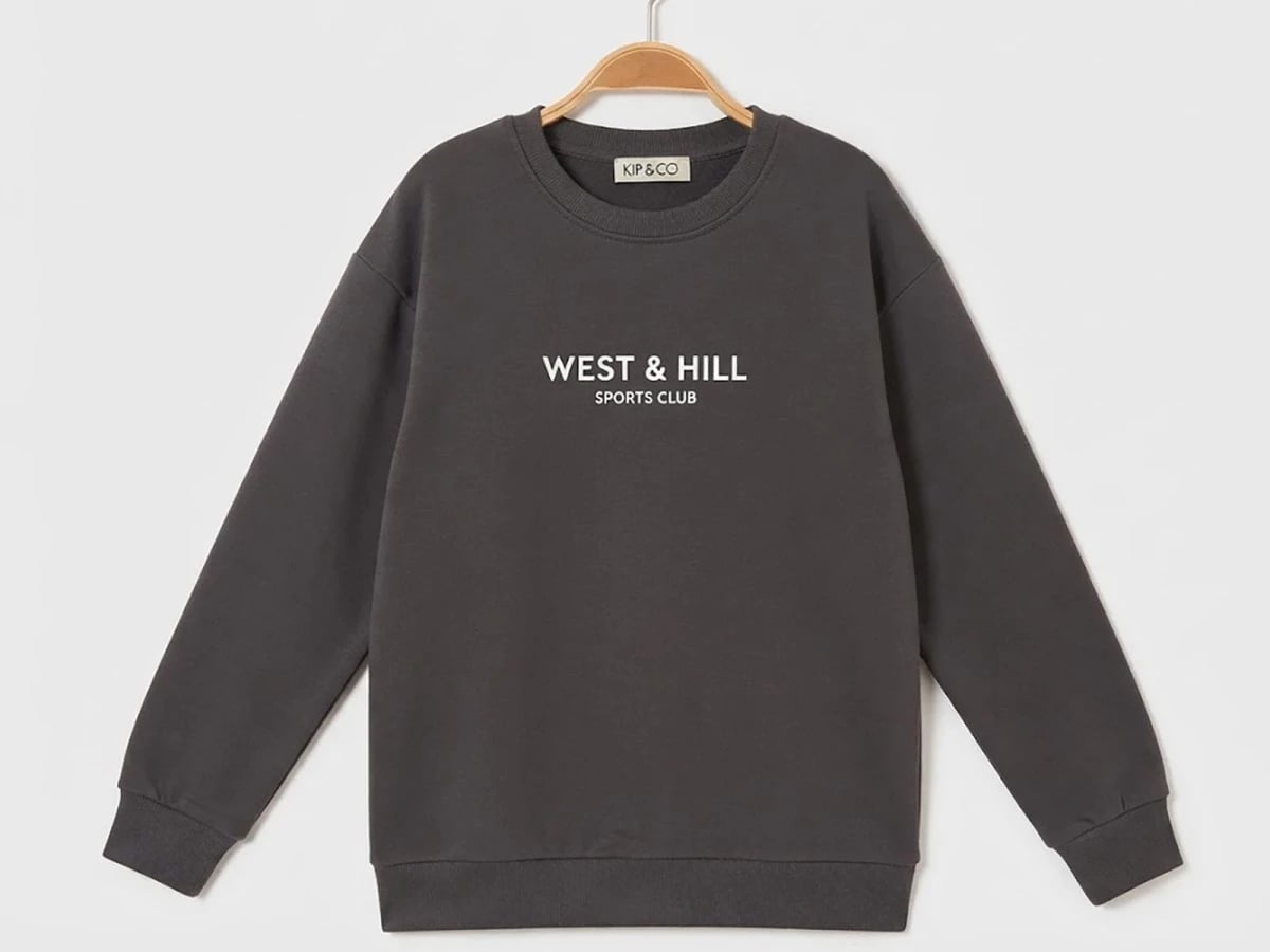 West & Hill Printed 3-Thread Fleece Sweatshirt for Teens - Ruhat Kids - by Peralane