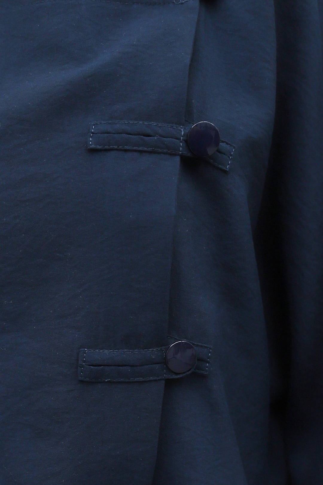 Round Neck Button Front Long Back Polyviscose Tunic - Navy - Podyumplus - by Peralane - photo 8