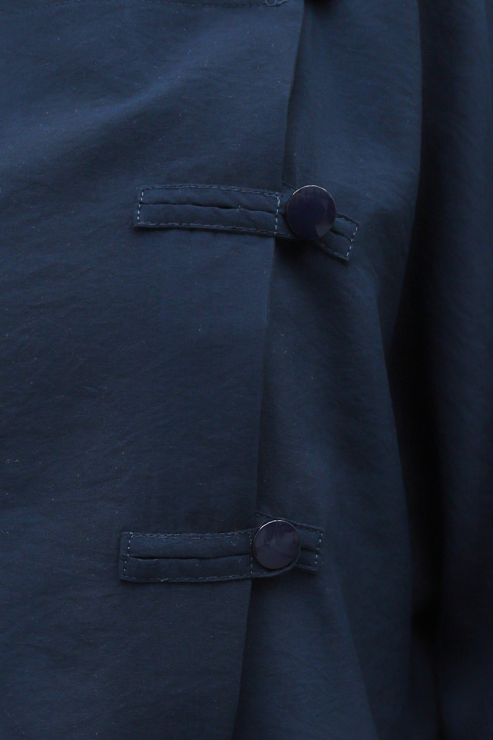 Round Neck Button Front Long Back Polyviscose Tunic - Navy - Podyumplus - by Peralane - photo 8