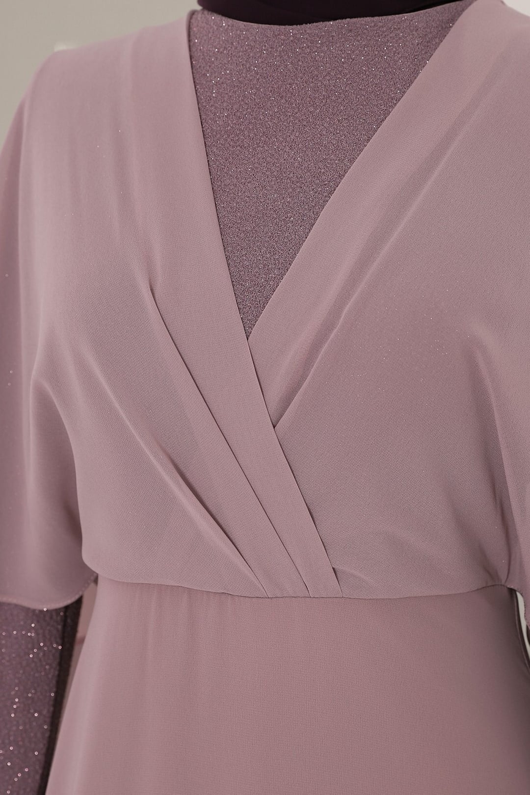 Sequined Chiffon Evening Dress in Lilac - Podyumplus - by Peralane - photo 7
