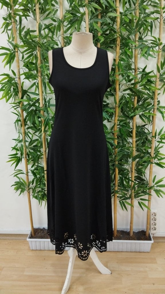 Women's Sleeveless Midi Dress with Laser-Cut Floral Hem - Janes - by Peralane - photo 6