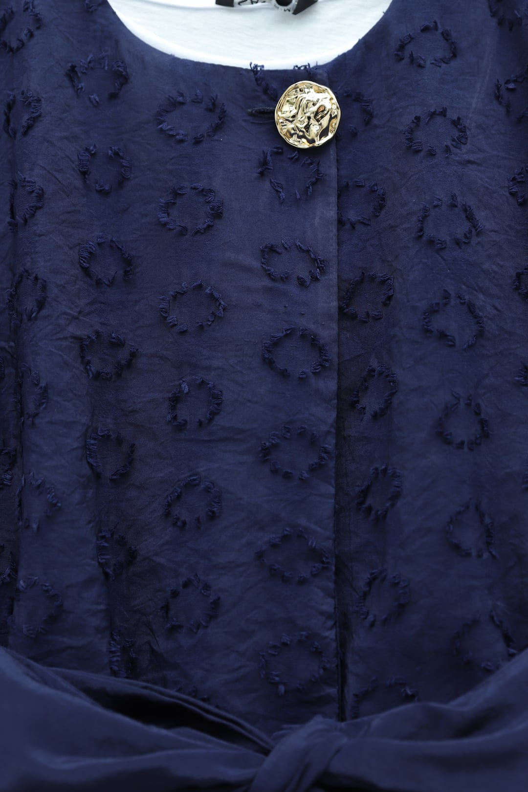 Nilsa Two-Piece Set with Peplum Top and Flared Maxi Skirt - Navy Blue - Podyumplus - by Peralane - photo 5