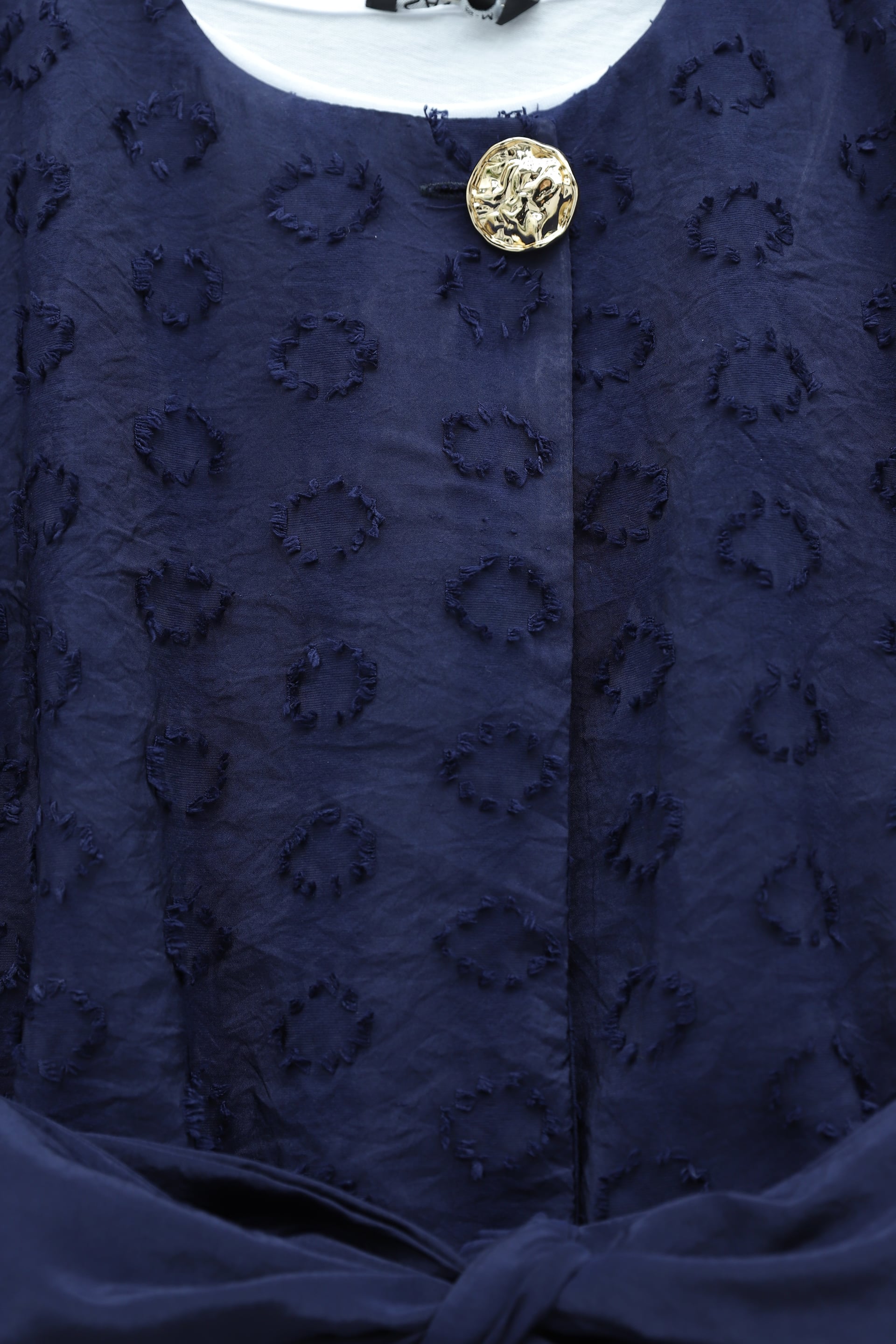 Nilsa Two-Piece Set with Peplum Top and Flared Maxi Skirt - Navy Blue - Podyumplus - by Peralane - photo 5